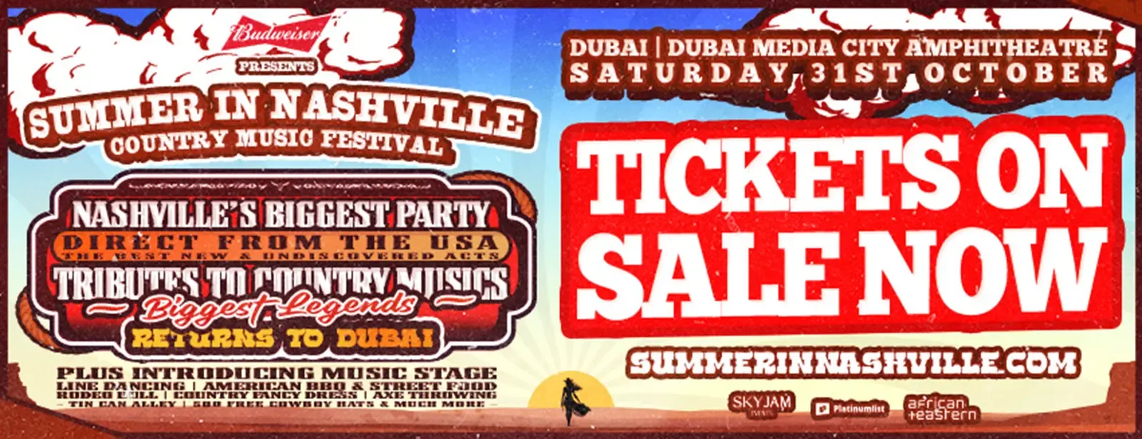 Summer in Nashville Dubai 2026: Country Music Festival at Dubai Media City Amphitheatre
