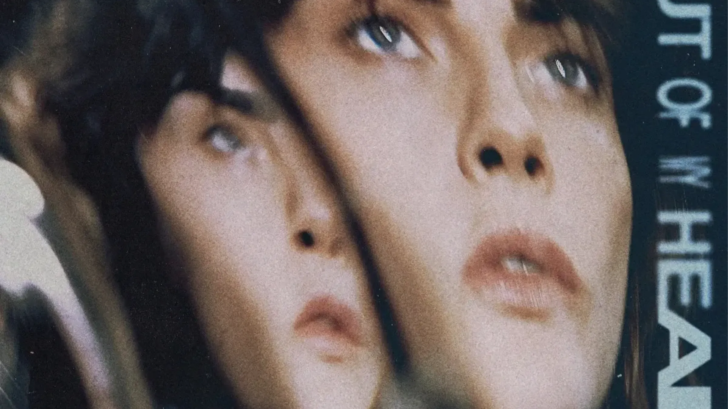a close up of a woman's face