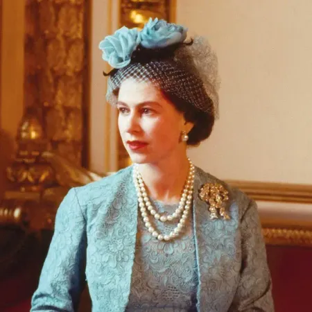 a woman in a blue dress